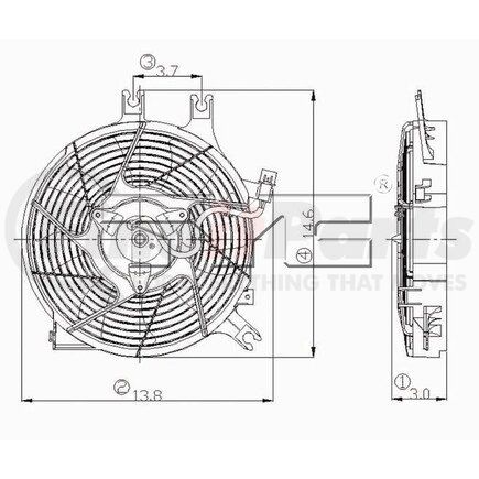 TYC 610770  Cooling Fan Assembly