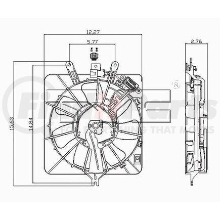 TYC 611010  Cooling Fan Assembly