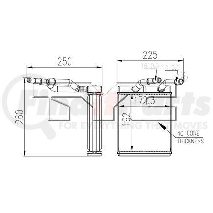 TYC 96109  HVAC Heater Core