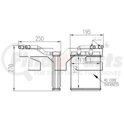 TYC 96111  HVAC Heater Core