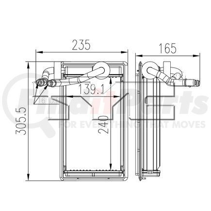 TYC 96114  HVAC Heater Core