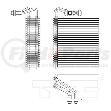 TYC 97176 A/C Evaporator Core