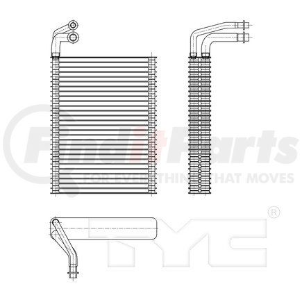 TYC 97193 A/C Evaporator Core