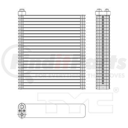 TYC 97196 A/C Evaporator Core