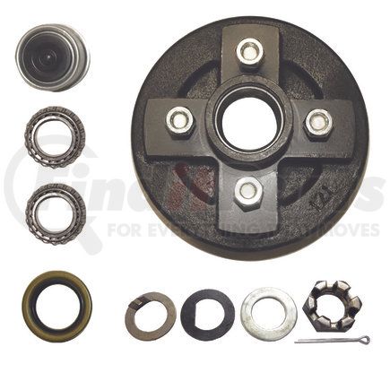 Power10 Parts 12-440-116 7in Brake Drum Kit for 2000 lb Trailer Axle w/ Electric Brakes, 4-Lug