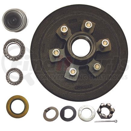 Power10 Parts 12-655-916 12in Brake Drum Kit for 6000 lb Trailer Axle with 2-1/4in Seal, 6 x 9/16in Studs