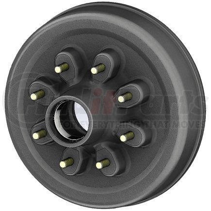 Power10 Parts BD-128650 12in Brake Drum for 7000 lb Trailer Axle with 8x6.5in 1/2in Studs