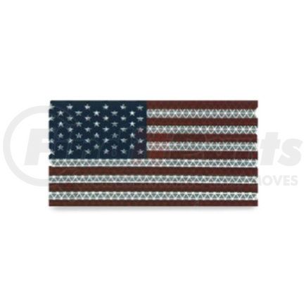 VELVAC 058399 - reflective tape - 3.75"x6.5" reflective american flag, 5 year warranty | conspicuity tape, american flag | reflective tape