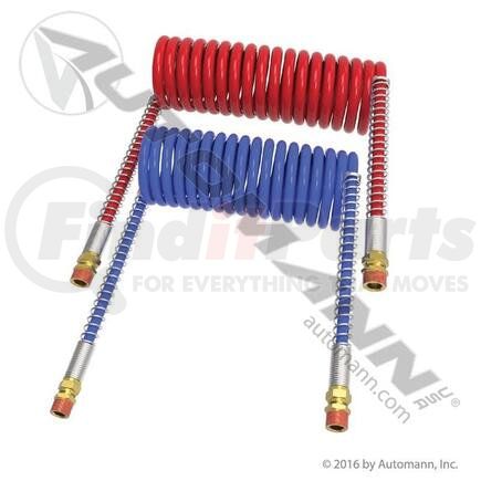 Automann 179.3003.12 Trailer Air Brake Air Line Assembly - 12 ft, Red & Blue