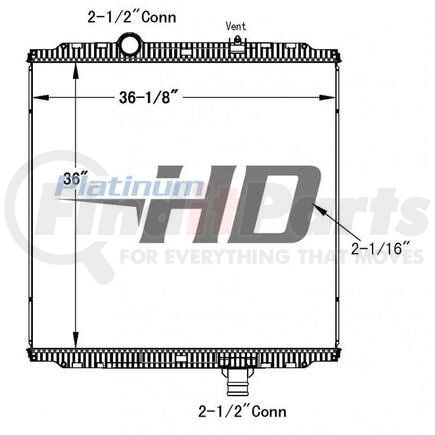 Peterbilt HDC010173PA Engine Oil Cooler - Plastic, Aluminum