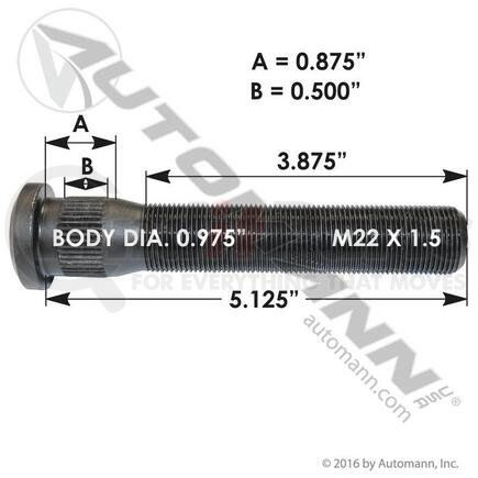 Automann 201.6158 Wheel Stud