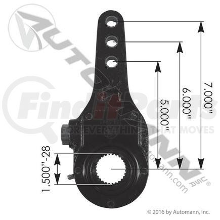 Automann 134.2841 Slack Adjuster, Manual, 5 in.-6 in.-7in