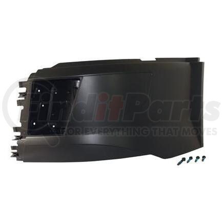 Volvo HDB010271L Bumper Corner - 2015 - 2019 Volvo VNL, Black Plastic, with Fog Lamp Hole, Left Side.