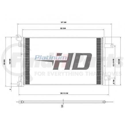 Navistar HDH010683P 2010-14 International Prostar; Premium AC Condenser Without Mounting Kit  Height 32 3/8Width 19 5/8Depth 3/4Inlet Block fittingOutlet Block fittingDesign     Parallel FlowMake InternationalModel ProstarStart Year  2010End Year  2014N