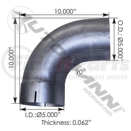 Automann 562.U4590E10A EXHAUST ELBOW 90 DEG 5IN ID-OD