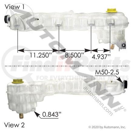 Automann 575.10115 Coolant Reservoir, for Freightliner