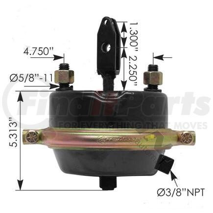 Automann 179SC24XLW225 Brake Service Chamber Type 24 Long Stroke