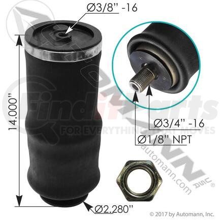 Automann ABSZ70-7036I Air Spring - Cabin, Economy