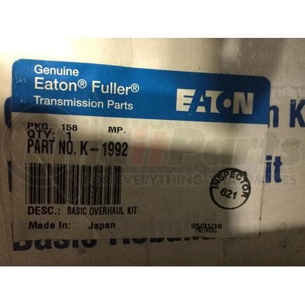 Eaton K-1992 Basic Overhaul Kit - w/ Snap Rings, Bushings, Bearings, Springs, Connectors