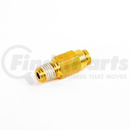 Eaton 84005 Air Brake Air Line Connector Fitting - Straight, Brass, PTC, 5/32" Tube to 1/16" NPTF