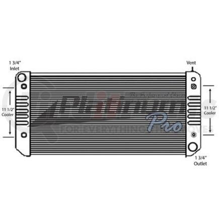 GMC HDC010273 Design Style  Copper BrassHeight  37 1/4 InchesWidth  19 1/16 InchesDepth  1 7/8 InchesInlet  1 3/4 Inch ConnectionOutlet  1 3/4 Inch ConnectionEngine Oil Cooler  11 1/2 InchTrans Oil Cooler  11 1/2 InchMake  Chevrolet Kodiak GMC Topkick