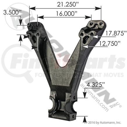 Automann MK16918 Center Frame Bracket Kenworth Airglide Aluminum