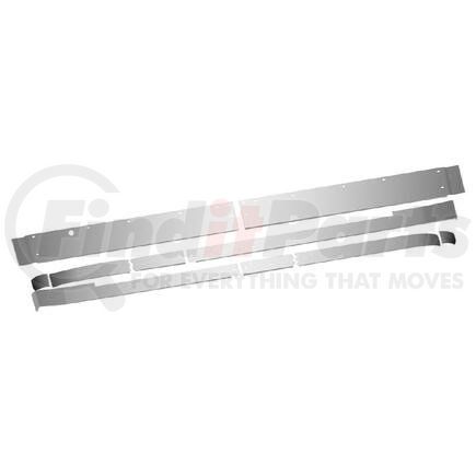 TRUX TK-1539 Stainless Blank Sleeper Panel 86 Inch with Fuel Door & Extender - Kenworth W900B 2011+ - 3 Inches Wide