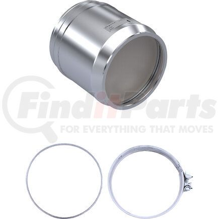 Skyline Emissions DJ0813-C Diesel Particulate Filter (DPF) Kit - with Gasket and Clamp