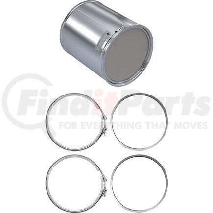 Skyline Emissions DJ1207-C DPF KIT CONSISTING OF 1 DPF, 2 GASKETS, AND 2 CLAMPS