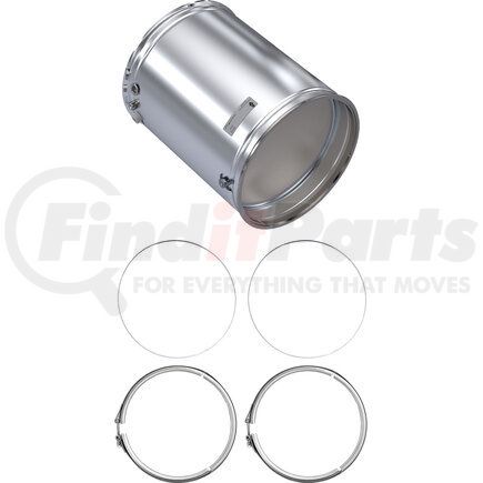 Skyline Emissions DQ1202-C DPF KIT CONSISTING OF 1 DPF, 2 GASKETS, AND 2 CLAMPS