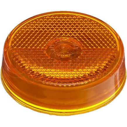 Paccar 10205Y Marker Light - 10 Series, Yellow, Round, Incandescent, 12V, Polycarbonate, Reflectorized