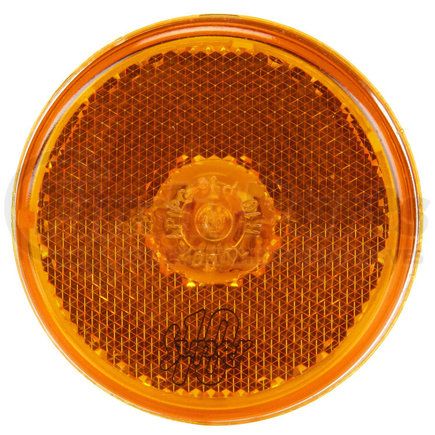 Paccar 10208Y Marker Light - Super 10, Yellow, Round, Incandescent, 12V, Polycarbonate, Reflectorized