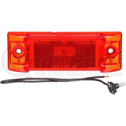 Paccar 21002R Marker Light - Super 21, 6 in. Red, Rectangular, Incandescent, 12V, Polycarbonate, Reflectorized