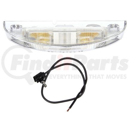 Paccar 21004C License Plate Light - Super 21, Clear, Rectangular, Incandescent, 1 Bulb, 2-Screw Bracket Mount, Stripped End