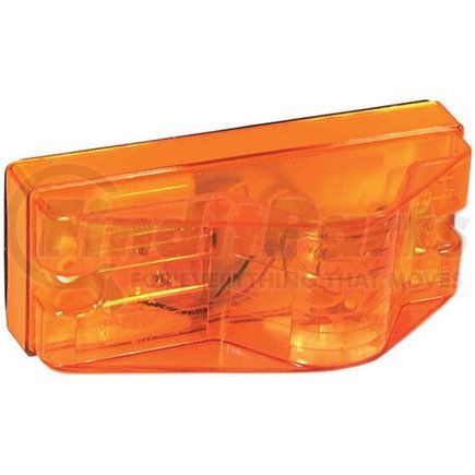 Paccar 22202Y Turn Signal Light - 22 Series, Yellow, Rectangular, Incandescent, 2-Screw Mount, No Plug, PL-3, 12V