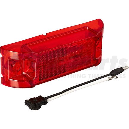 Paccar 21051R Marker Light - 21 Series, Red, Rectangular, LED, Reflectorized, 2-Screw Mount, Fit N' Forget, 12V