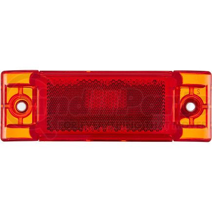 Paccar 21201R Marker Light - Super 21, Red, Rectangular, Incandescent, 12V, Polycarbonate, Reflectorized