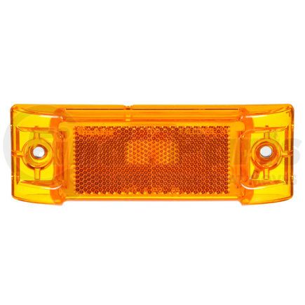 Paccar 21201Y Marker Light - Super 21, Yellow, Rectangular, Incandescent, 1 Bulb, Reflectorized, 2-Screw Mount, Diamond Shell