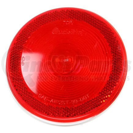 PACCAR 40215R Brake / Tail / Turn Signal Light - 40 Series, Red, Round, Incandescent, Reflectorized, Grommet Mount, PL-3, 12V