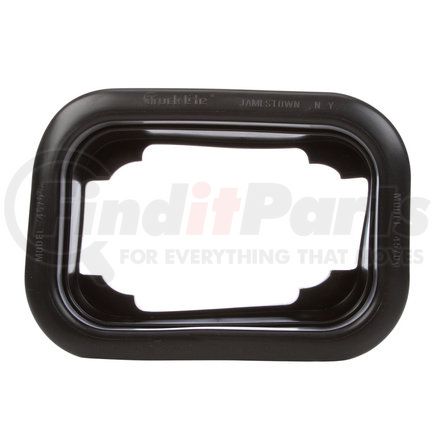 Paccar 45700 Side Marker Light Grommet - Black PVC, Open Back, for 45 Series and 3.5" x 5" Lights, Rectangular