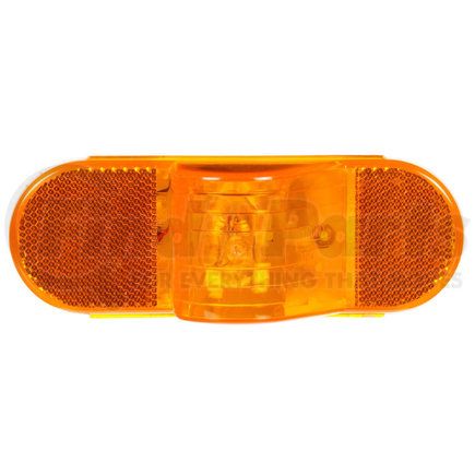 Paccar 60215Y Side Turn Signal Light - 60 Series, Yellow, Oval, Incandescent, 1 Bulb, Horizontal Mount, PL-3, 12V