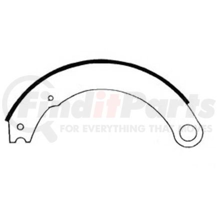 Haldex GG4515TR Drum Brake Shoe and Lining Assembly - Rear, without Hardware, for use with Meritor "P"