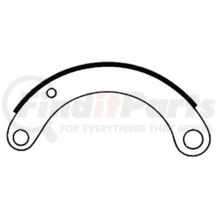Haldex GG4536SFTR Drum Brake Shoe and Lining Assembly - Rear, Relined, For Use w/ Dana (Standard Forge) Early FT Apps