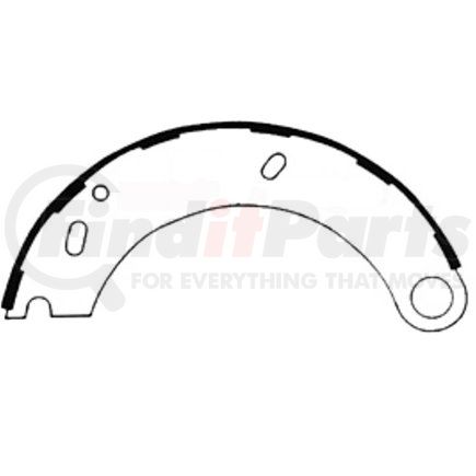 Haldex GR1308458G Drum Brake Shoe Kit - Reman, Front, Relined, 2 Brake Shoes, with Hardware, FMSI 1308