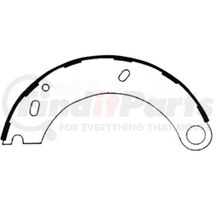 Haldex GR1308458G Drum Brake Shoe Kit - Remanufactured, Front, Relined, 2 Brake Shoes, with Hardware, FMSI 1308, for Wagner Front Axle Applications