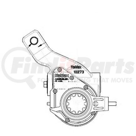 Haldex 30010025 Air Brake Automatic Slack Adjuster - Rear, 6" Arm Length, 1.5" Spline Diameter, 10 Spline