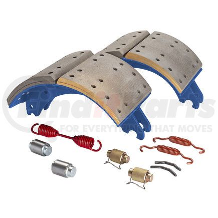 Haldex GG4711QJ Drum Brake Shoe Kit - Rear, New, 2 Brake Shoes, with Hardware, FMSI 4711, for use with Meritor "Q" Plus