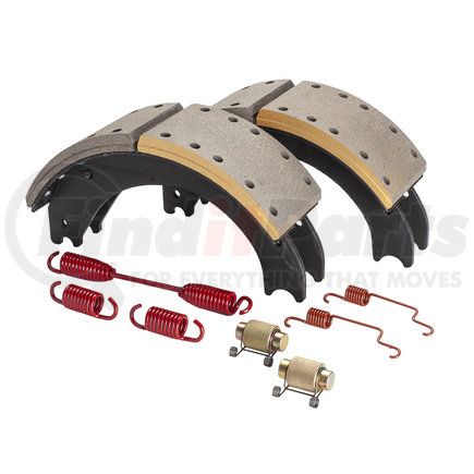 Haldex GG4719ES2G Drum Brake Shoe Kit - Remanufactured, Front, Relined, 2 Brake Shoes, with Hardware, FMSI 4719, for use with Eaton "ESII"