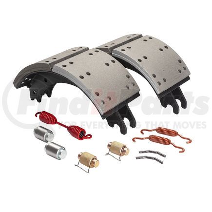 Haldex GR4707QG Drum Brake Shoe Kit - Remanufactured, Rear, Relined, 2 Brake Shoes, with Hardware, FMSI 4707, for use with Meritor "Q" Plus