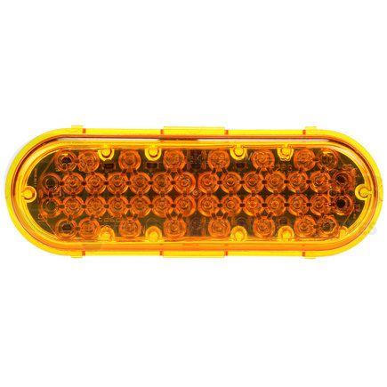 PACCAR 60360Y Strobe Light - Super 60, Yellow, Oval, LED, 36 Diodes, Class II, Grommet Mount, Fit N' Forget, 12V